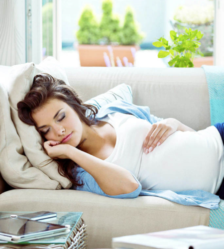 pregnant woman sleeping